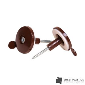 16mm Brown Fixing Buttons Pack of 10