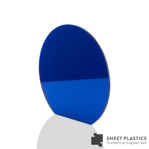 3mm Blue Mirror Acrylic Disc Bespoke Size -