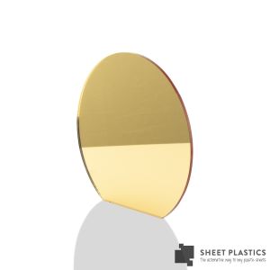 3mm Gold Mirror Acrylic Disc Bespoke Size -