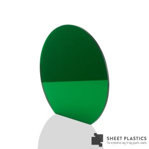 3mm Green Mirror Acrylic Disc Bespoke Size -