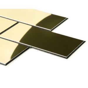 3mm Gold Mirror Effect Splashback Cut To Size