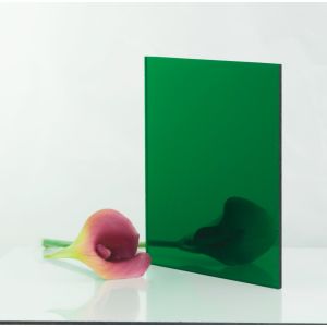 3mm Green Acrylic Mirror Sample 150 X 150mm