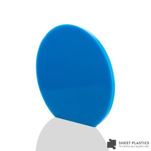 3mm Light Blue Acrylic Disc Bespoke Size -