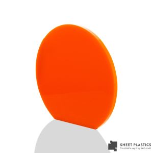 3mm Orange Acrylic Disc Bespoke Size -