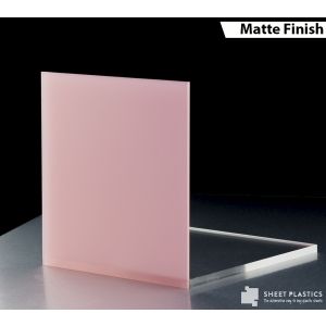 3mm Pink Frosted Sample 150 X 150mm