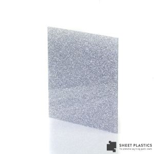 3mm Silver Glitter Acrylic Sheet 150 X 150mm